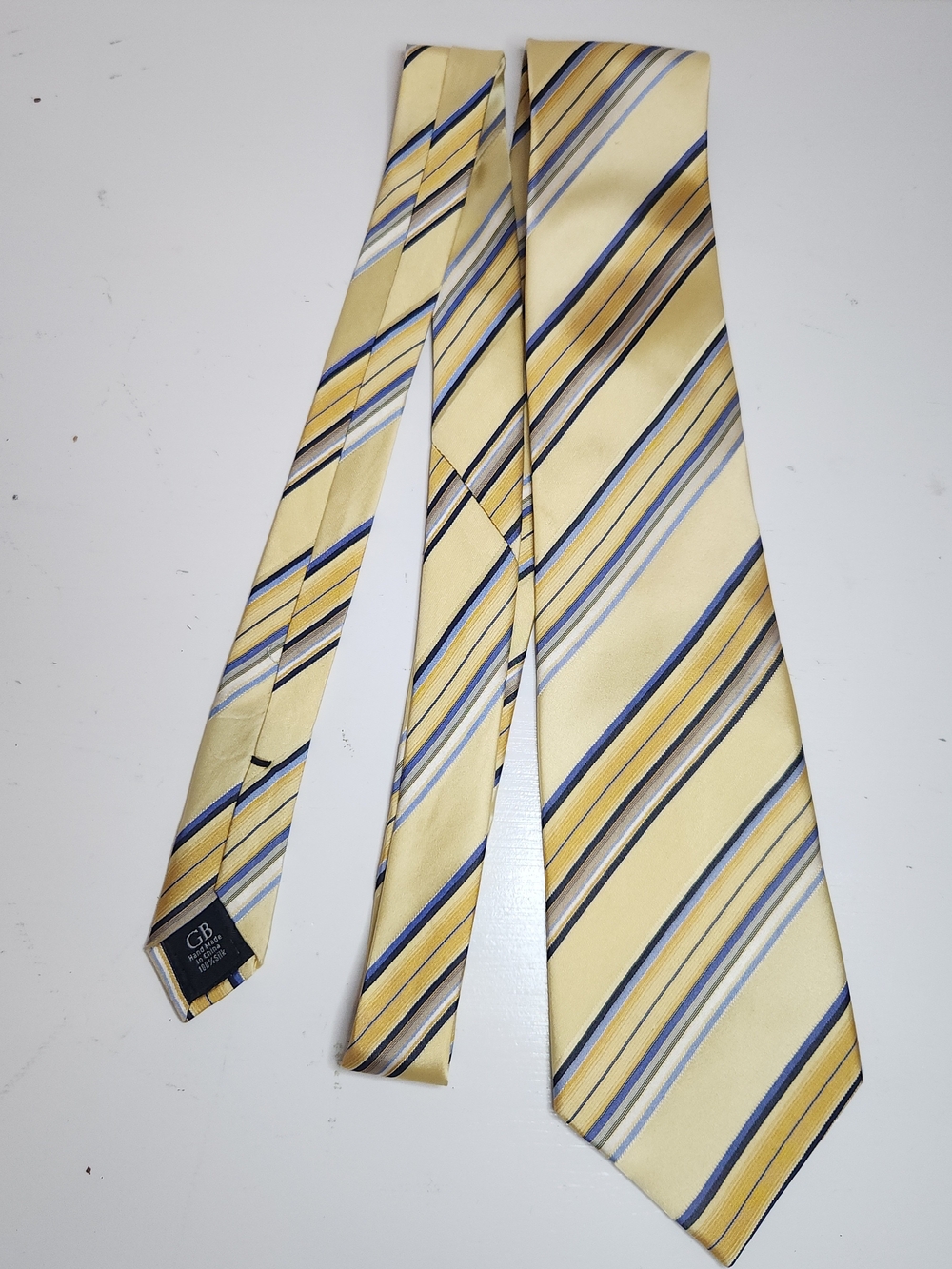 GG Collection Yellow Striped Men's Tie